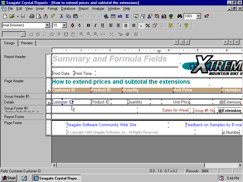 Crystal Reports 8.0 - Edit